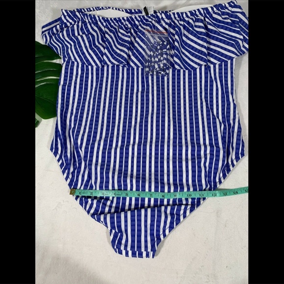 NEW J.CREW Puckered Stripe‎ One Piece Swimsuit 16 - Picture 7 of 12